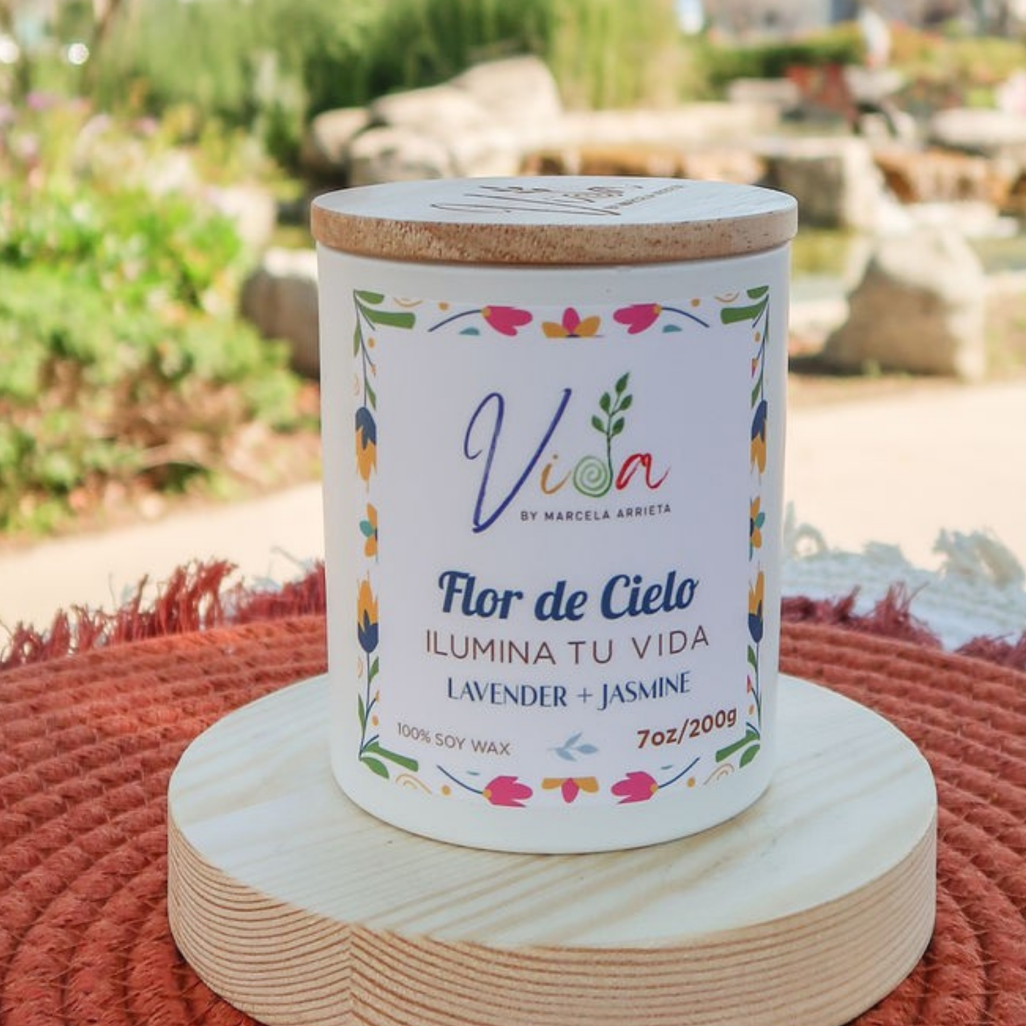 Flor de Cielo Candle | Lavender & Jasmine | 100% Soy Wax