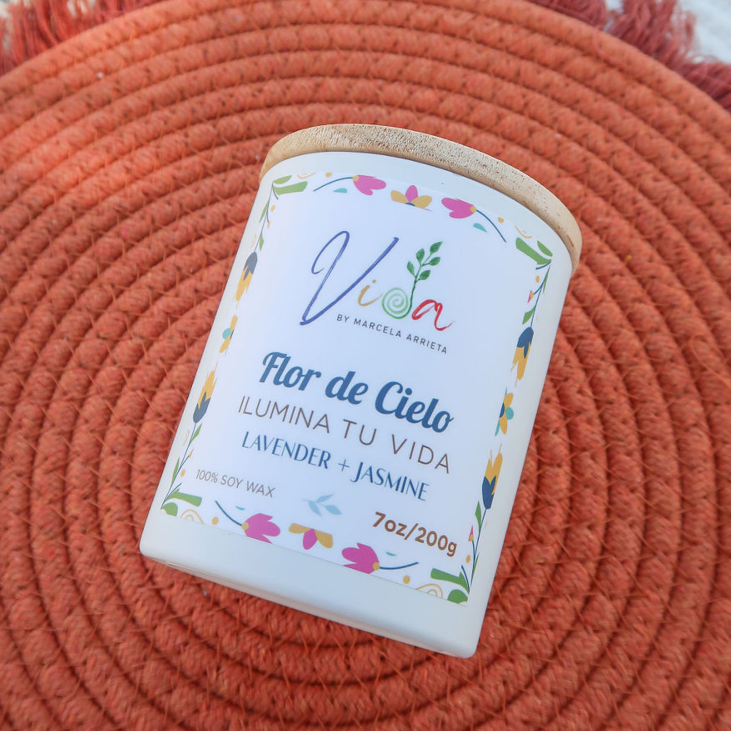 Flor de Cielo Candle | Lavender & Jasmine | 100% Soy Wax