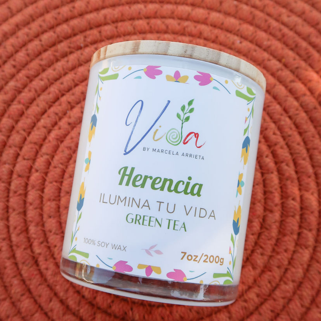 Herencia Candle | Soothing Green Tea Aroma | 100% Soy Wax