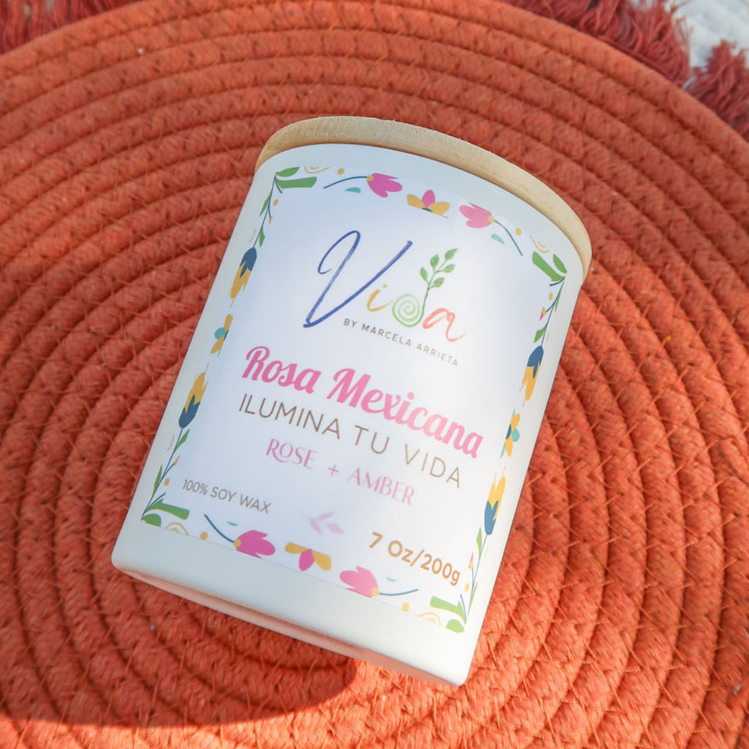 Rosa Mexicana Candle | Rose & Amber | 100% Soy Wax