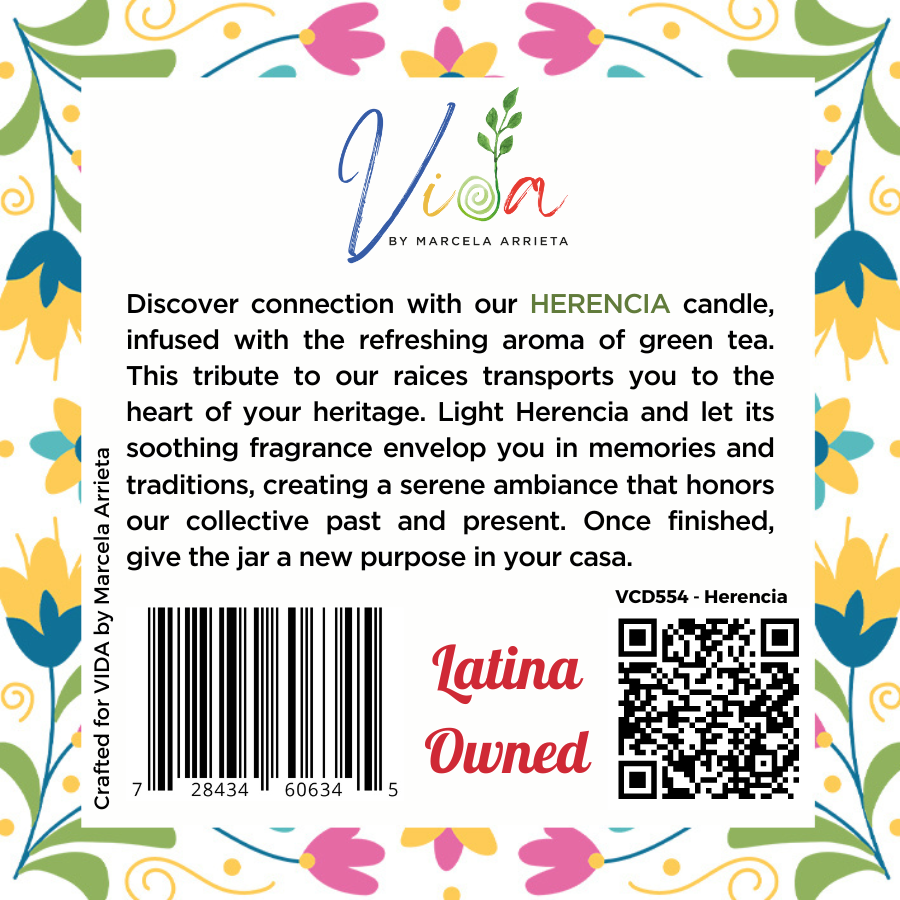 Herencia Candle | Soothing Green Tea Aroma | 100% Soy Wax