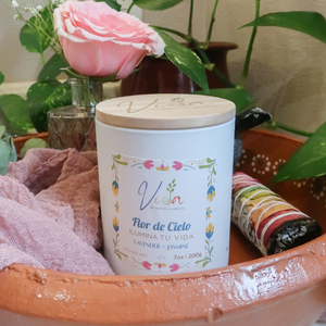 Flor de Cielo Candle – Lavender & Jasmine Soy Wax