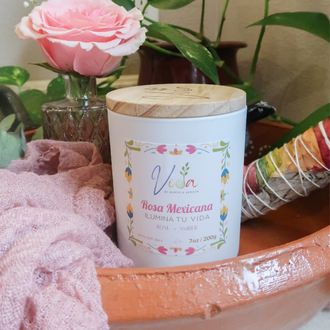 Rosa Mexicana Candle | Rose & Amber | 100% Soy Wax