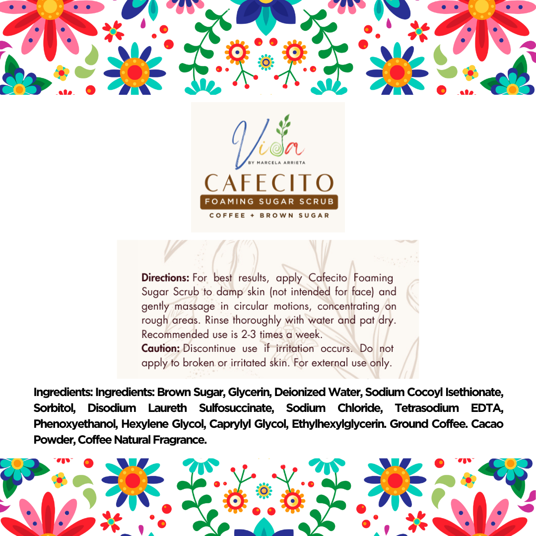 Cafecito Foaming Sugar Scrub | Exfoliating Coffee Body Scrub