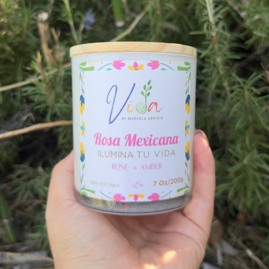 Rosa Mexicana Candle | Rose & Amber | 100% Soy Wax