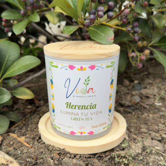 Herencia Candle | Soothing Green Tea Aroma | 100% Soy Wax